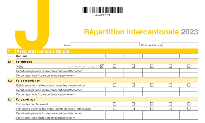 Annexe J - Répartition intercantonale - détails 