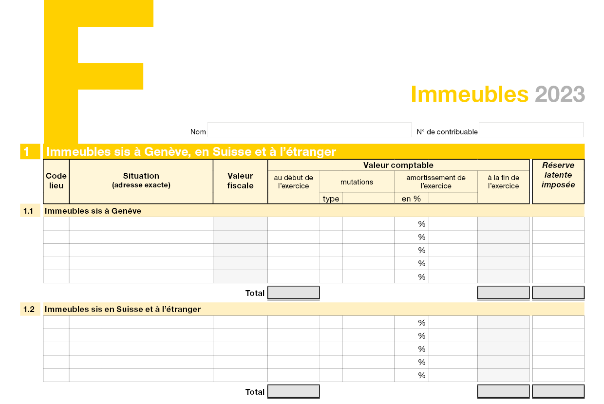 Annexe F - Immeubles - détails