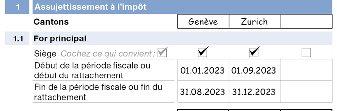 Assujettissement ä l&apos;impôt Genève Suisse